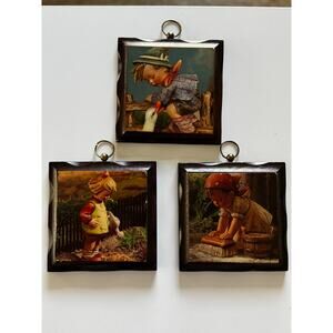 Vintage Hummel Wall Plaques German Child Art Cottagecore Decor